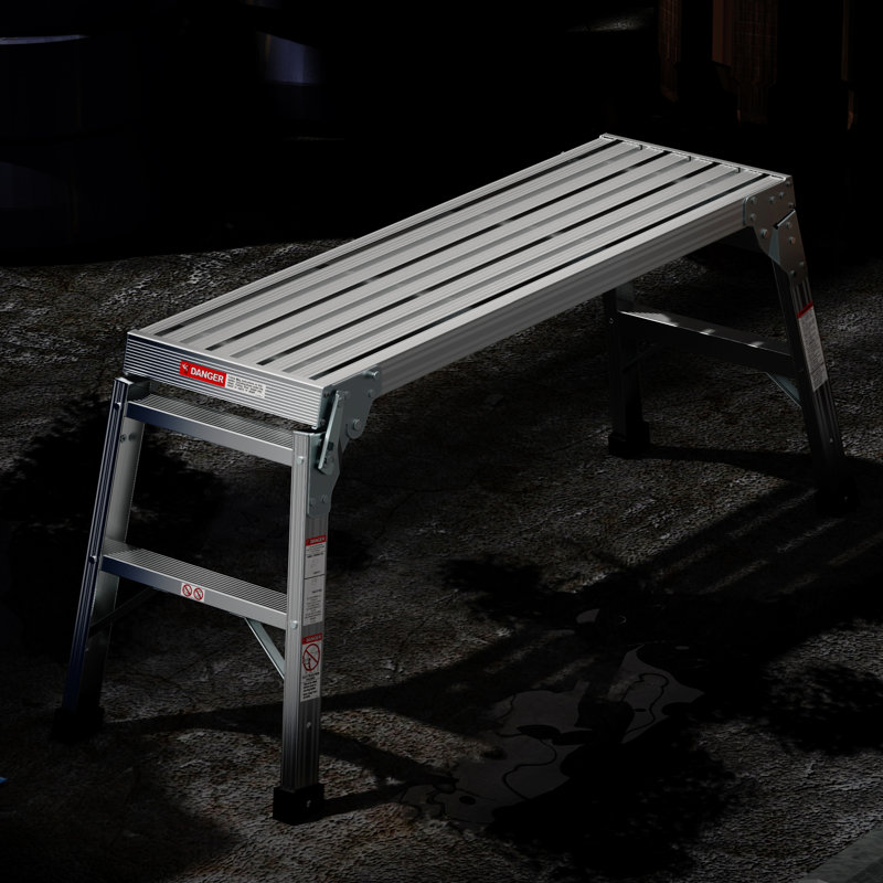 Plateforme de travail en aluminium échelle pliante portative Ansi capacité 225 lb 40 po