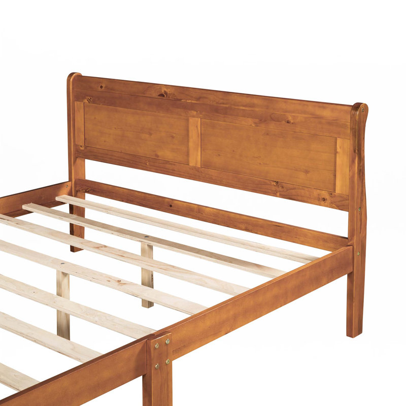 Base de lit plateforme Wood, Grand, Chêne