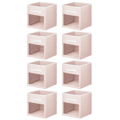 mDesign Fabric Baby Nursery Storage Cube with Front Window