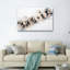 "Floral" abstrait, art mural sur toile, ensemble de 1-129262686-129262690