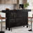 Modern 2-Tier Bar Table Footrest Home Bar Unit Corner Mini Coffee Bar Cabinet Kitchen Pub-1846060485