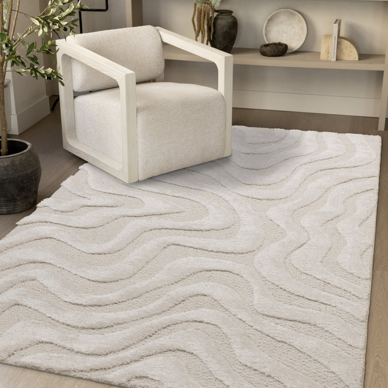Tapis texturé Marrisha Luxury, Rectangle 5 pi 3 po x 7 pi 7 po