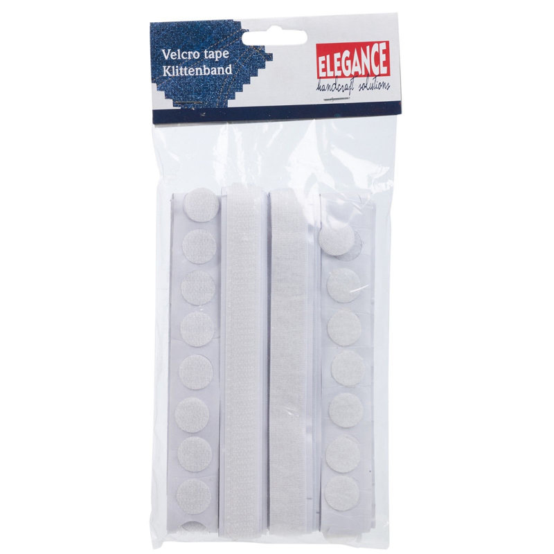 Hook & Loop Fastener, White