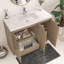 Meuble-lavabo autoportant de 41,7 po avec lavabo en acrylique renforcé Monterey (portes du côté gauche)-669159732