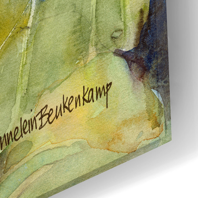 Art mural en verre "Sunshower" par Annelein Beukenkamp, H 24 po x l 16 po x P 0,2 po