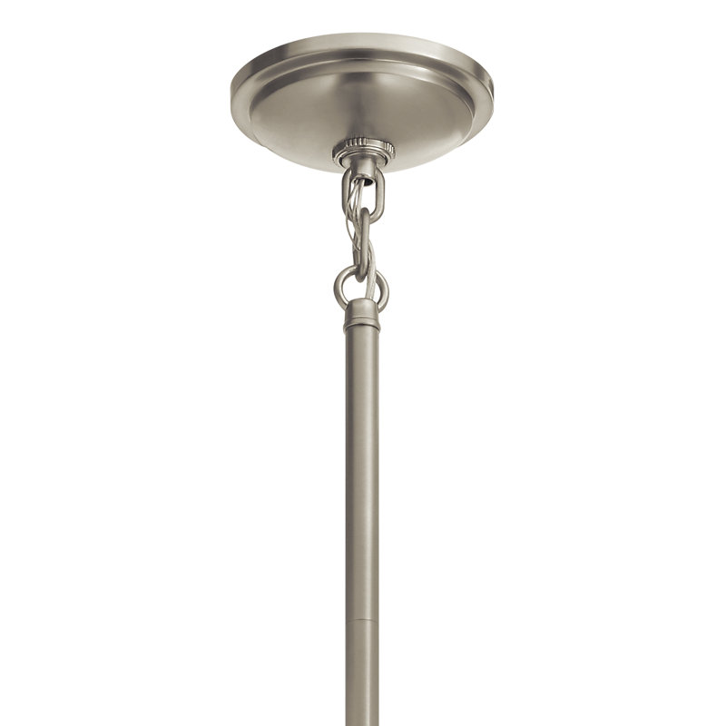 Luminaire suspendu sphère 1 lumière Tate, Nickel brossé, H 23,75 po x l 16 po x P 16 po