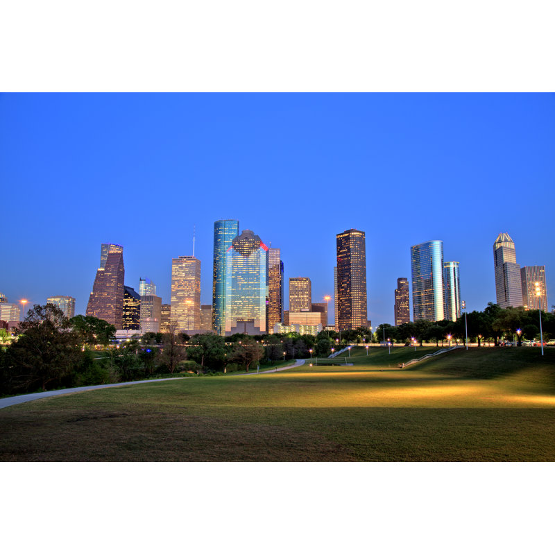 Très le centre-ville de Houston sur une photographie sur toile, H 12 po x l 18 po