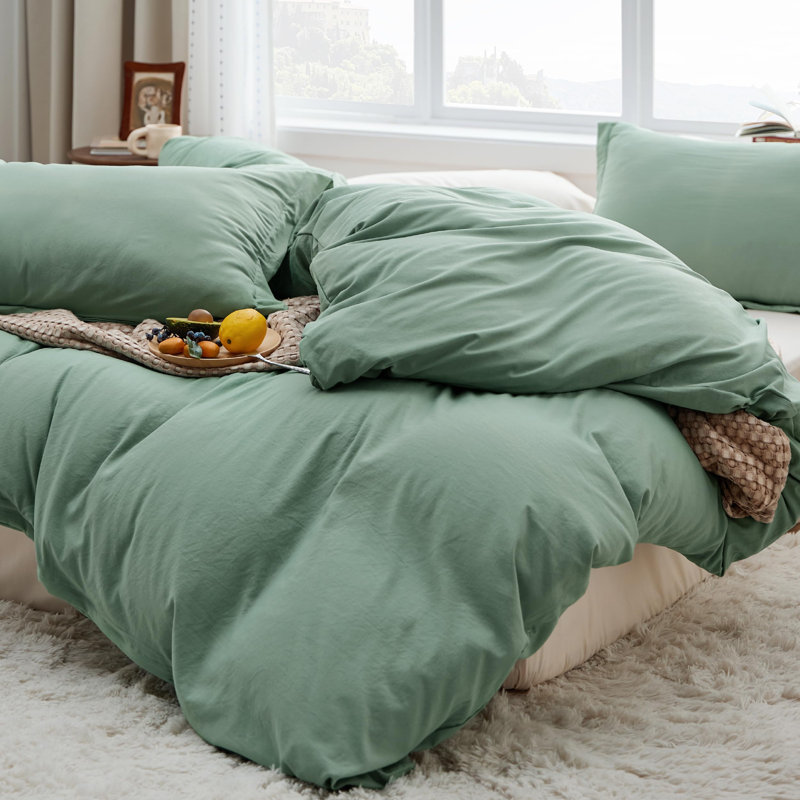 Bedsure Duvet Cover Only-Prewashed Extra Soft All Season Bedding,with Zipper Closure, Linen, Comforter Not Included