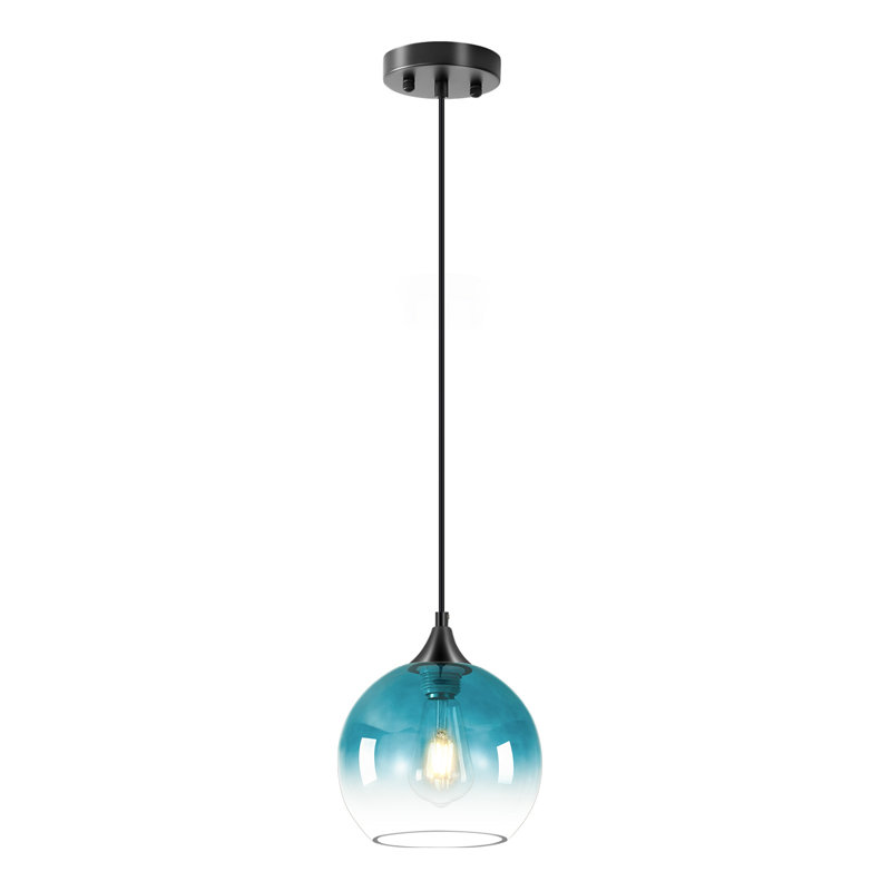 1 - Light Kitchen Island Pendant, Gradient Blue