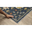 Tapis oriental en polypropylène tissé à la machine en bleu / or / vert Marchia-1020771129