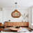 Retro Rattan Pendant Lamp for Dining Table-251085492