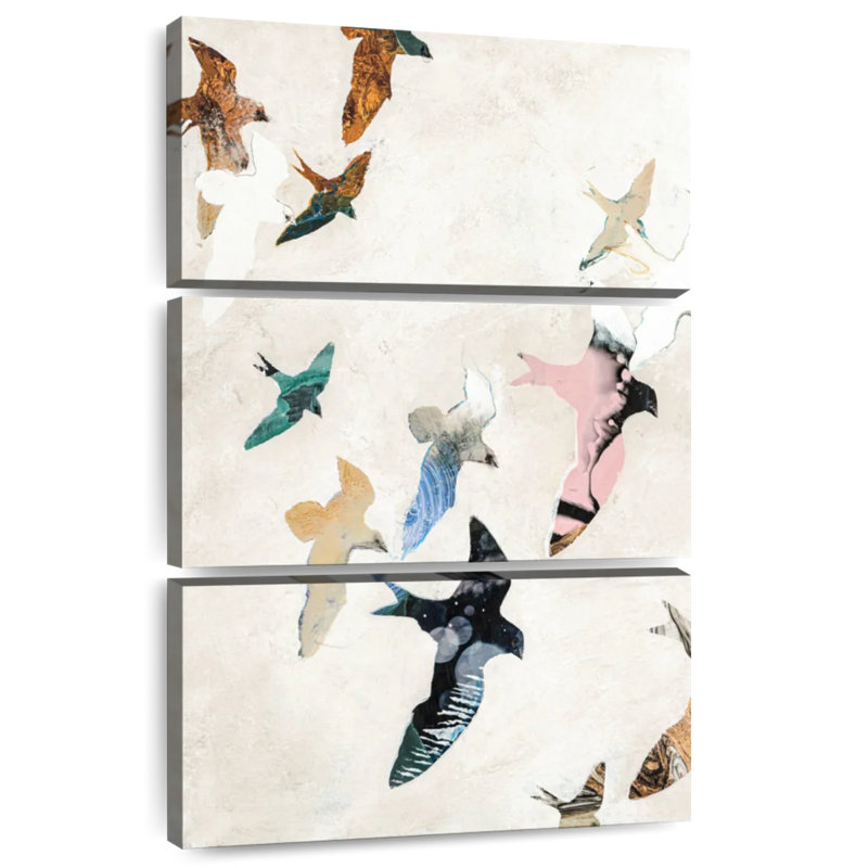 Brampt Abstract Birds II, 57" H x 36" W