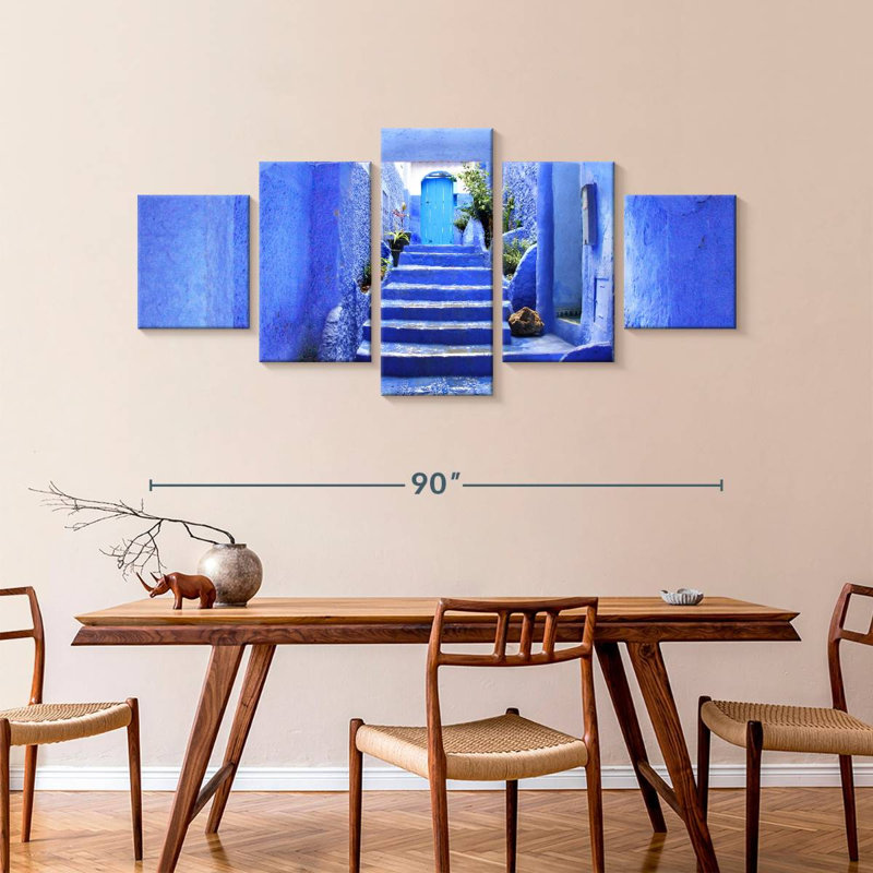 Moroccan Blue Pathway, 42" H x 92" W