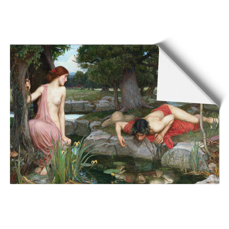 Echo and Narcissus by John William Waterhouse - Frameless Print, 42cm H x 59cm W x 0.1cm D