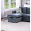 Canapé modulaire convertible en velours gris