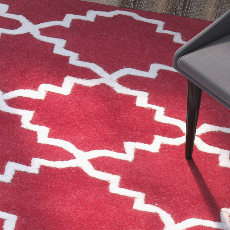 Bickham Geometric Wool Hand Woven Area Rug, Runner 69 x 213 cm