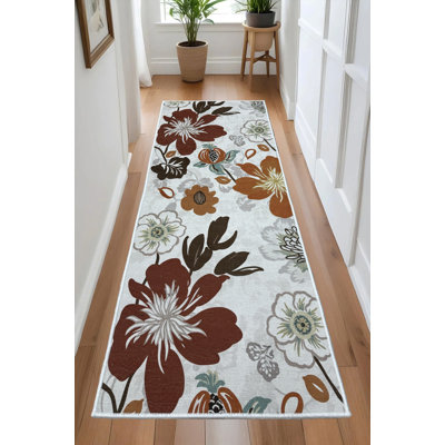 Tapis antidérapant sur mesure à motif de fleurs hawaïennes par Feet