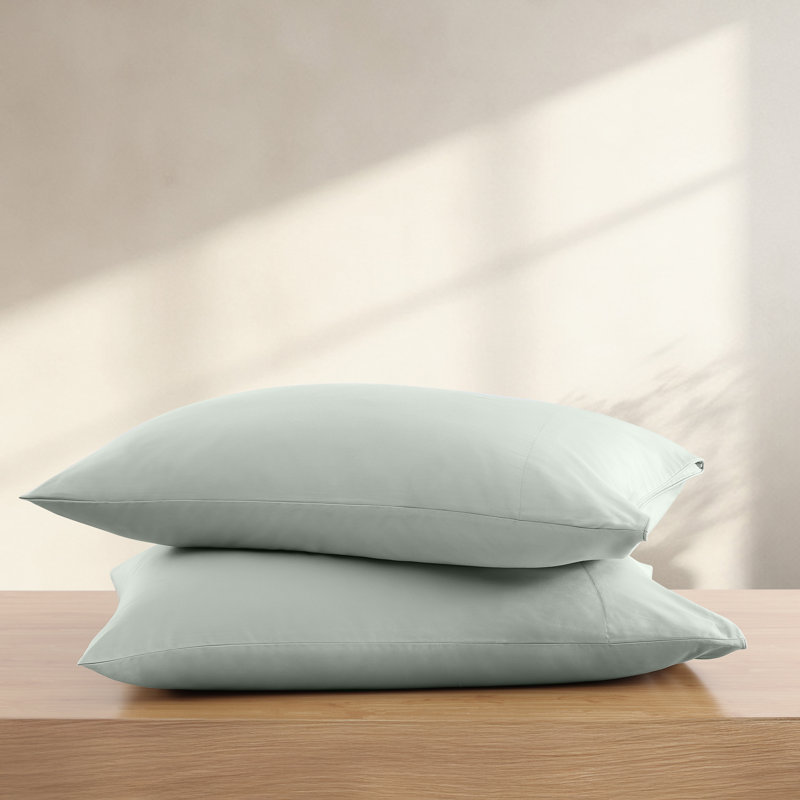 Silken Sateen TENCEL Sheet Set, King Sheet Set with 2 Pillowcases, Mist