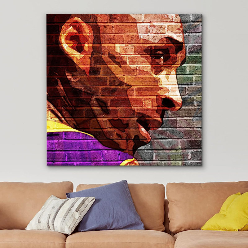 "Urban Kobe Bryant", art mural sur toile, H 24 po x l 24 po x P 1,5 po