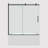 Castalia 55" - 59" W x 60" H Single Sliding Frameless Tub Door with Clear Glass-70748851