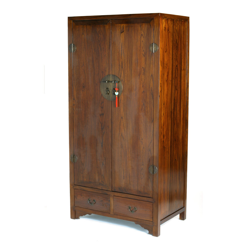 Hangzhou 2 Door Wood Wardrobe, Warm Elm