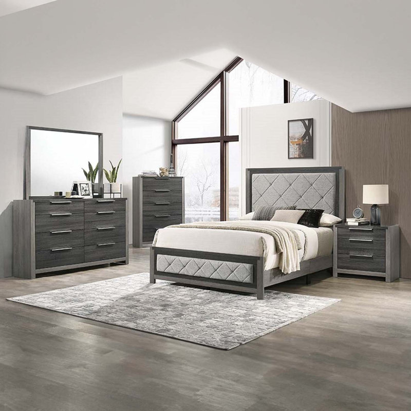 Miroir Jehoram 50 po x 38 po, finition grise