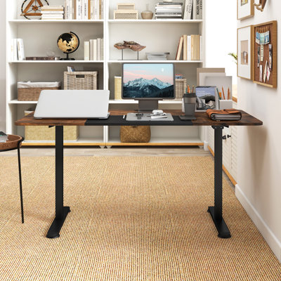 Ilwell 55'' W Height Adjustable Rectangle Standing Desk -  The Twillery Co.Â®, 44CE64D411664906964402C4D4E42C2D