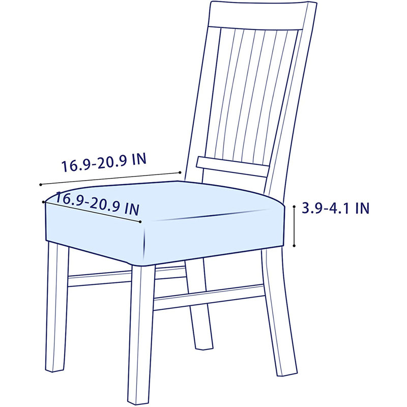 Housse pour chaise de salle à manger, Noir