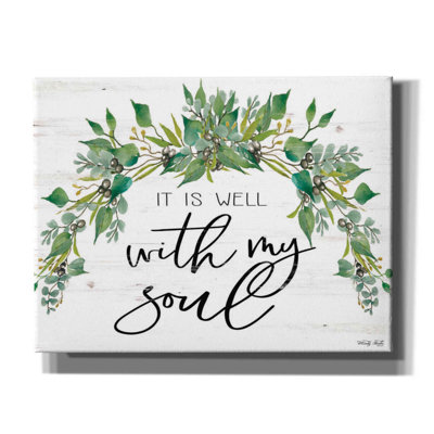 «It is Well With My Soul 2» par Cindy Jacobs - Art textuel sur toile tendue
