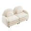 Canapé beige et blanc en tissu Teddy-1845447939