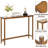 Narrow Console Table, 39.4"(L) Wood Small Entryway Table