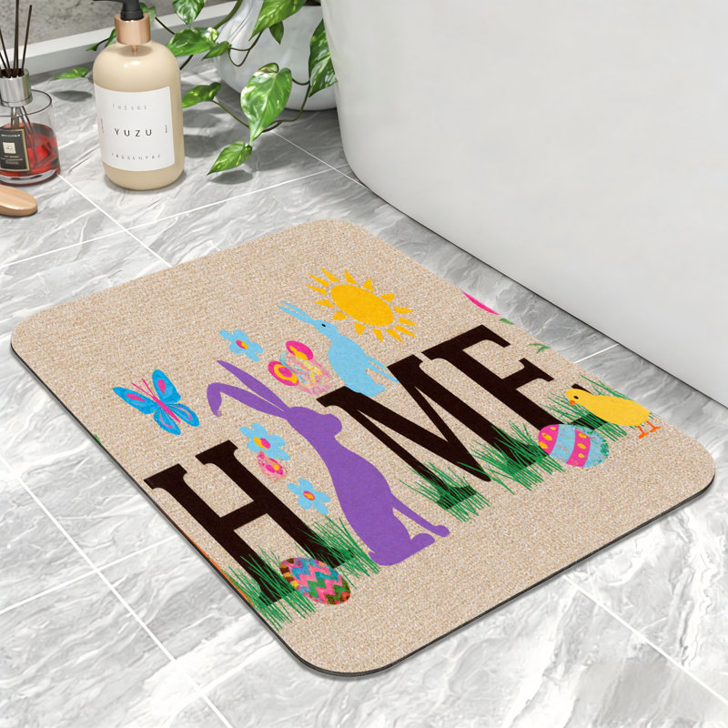 Tapis antidérapant pour la salle de bain et le vestibule, Pâques, 20 x 32