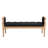 Calla Classic Tufted Upholstered Bench With Curved Arms And Solid Wood Frame-119625523