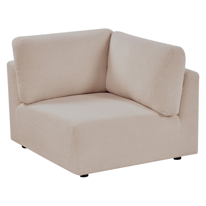 Blerata 1 Seater Seating Component, Left Hand Facing, Beige Boucle