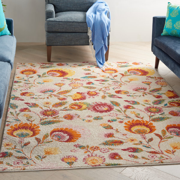 Bungalow Rose Whittman Floral Rug & Reviews | Wayfair