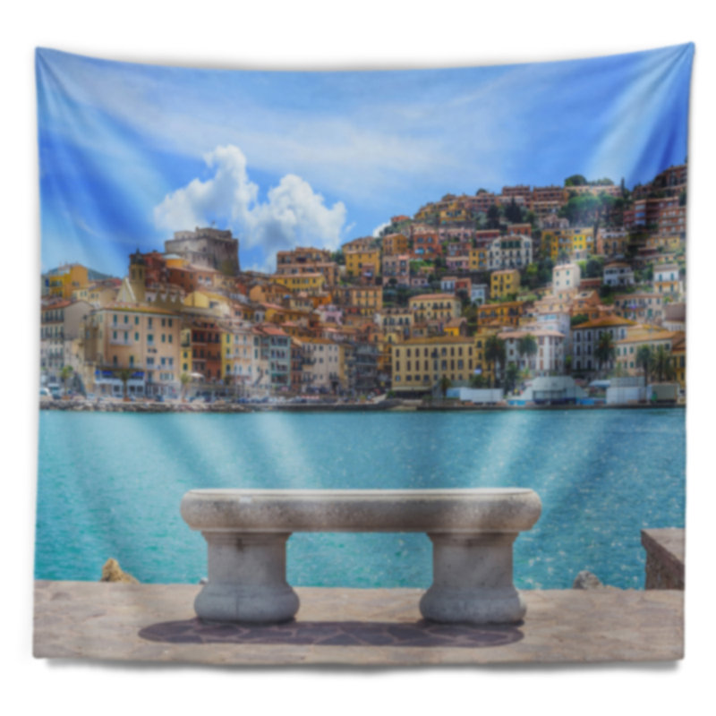 Banc de mer au-dessus de mer en port santo stefano, H 32 po x l 39 po