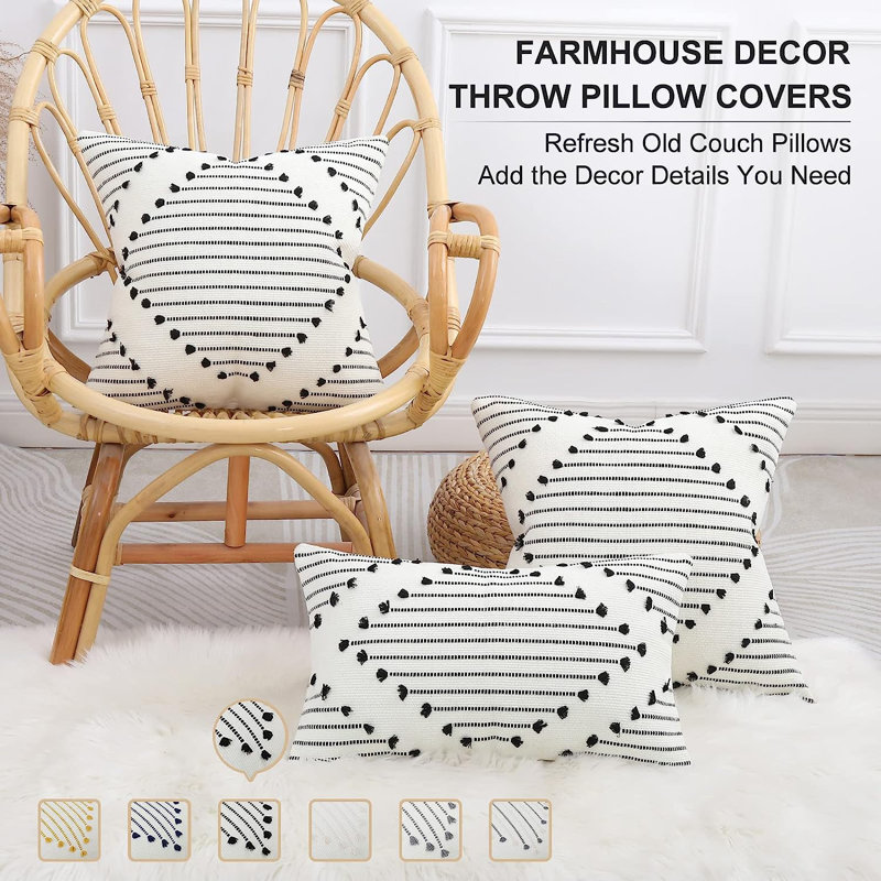 Housse de coussin , Beige / gris