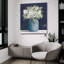 «White Flowers I» par Cindy Jacobs, art mural en verre acrylique-517188012