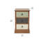 42 cm W Solid Wood Bedside Table