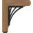 3 1/2"W x 13 1/2"D x 16"H Nevio Craftsman Ironcrest Smooth Bracket, Douglas Fir (1 1/2"W x 5 1/2"D x 8"H Iron Bracket)-108927529-108927536
