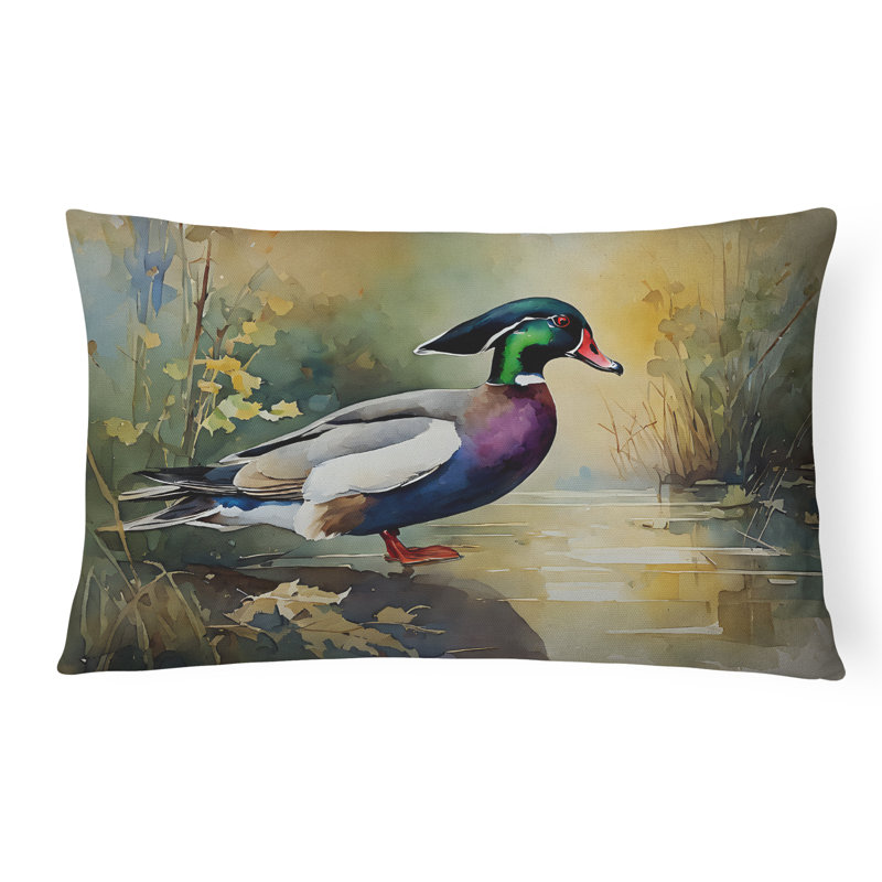 Coussin décoratif intérieur / extérieur en polyester Watercolor Birds