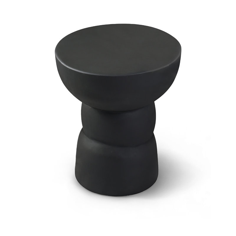 Table de bout en aluminium Collins, Noir