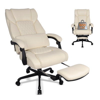 Heated Massage Executive Office Chair with Footrest