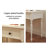 Traditional Dressing Table Set With Upholstered Stool And Mirror
