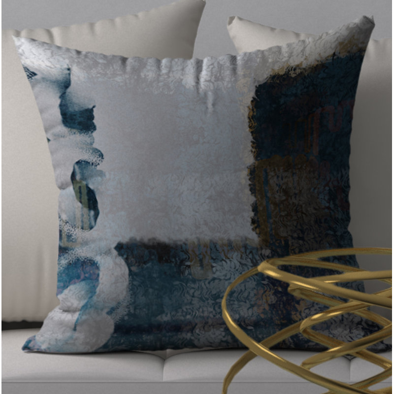 Abstract Throw Pillow, 20" H x 20" W