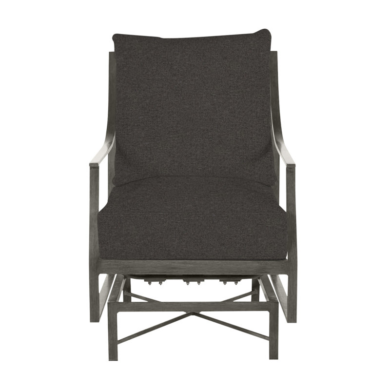 Méridienne d'extérieur en aluminium forgé Monaco, Sans bourrure + bourre standard, Fossile de Vérone, Gris ardoise