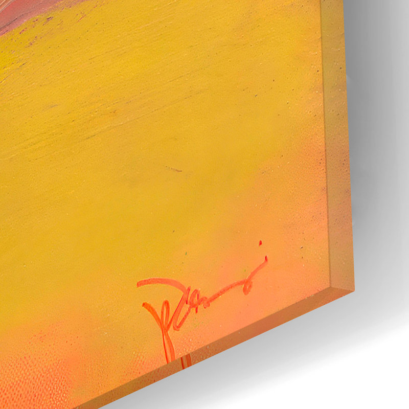 «Blazing» par Patrick Dennis, art mural en verre acrylique, 12 po x 12 po