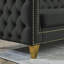 Velours 5 salon, canapé modulaire en L pour chambre à coucher, appartement, bureau, avec canapé modulaire confortable de 82,2 pouces, 3 coussins, pièce, apparence élégante, fabrication