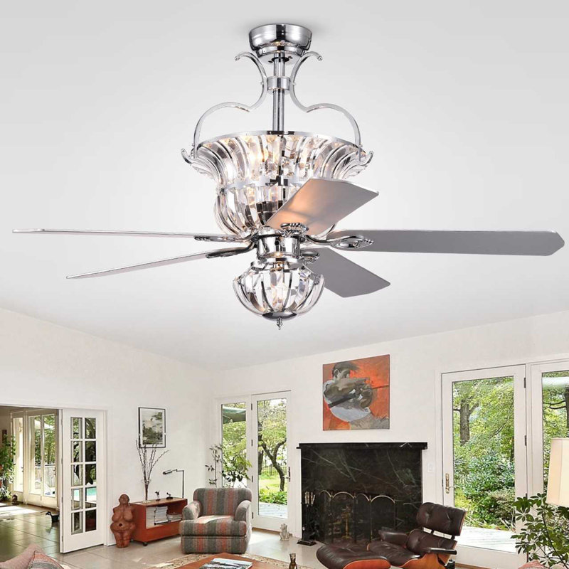 Drumcullen 52'' Ceiling Fan with Light Kit, Remotes, Antique Bronze