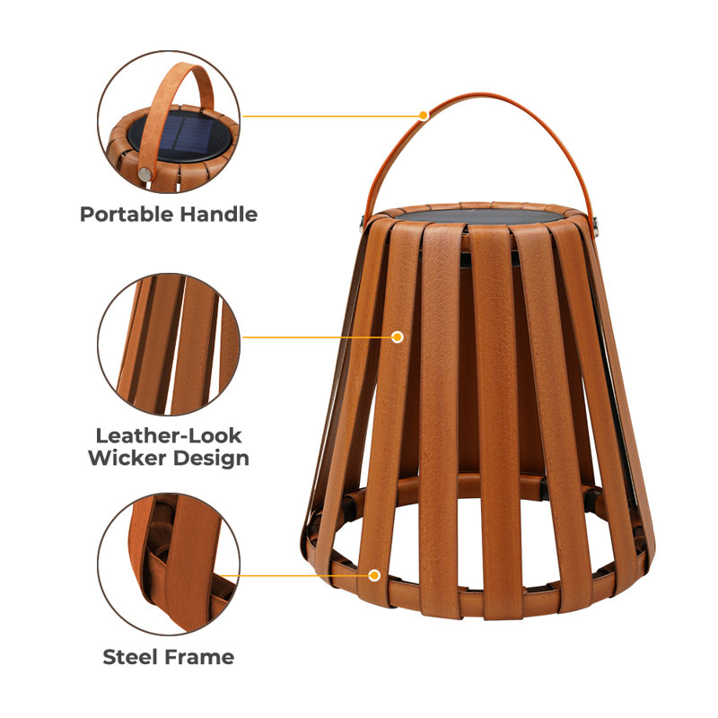 Ricetta 11.02'' Solar Powered Integrated LED Outdoor Floor Lamp